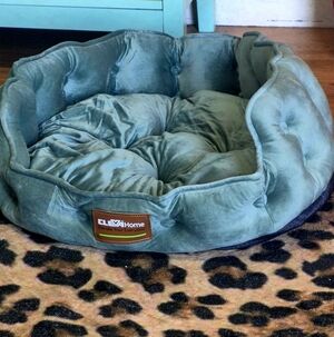 Green Velvet Pet Bed